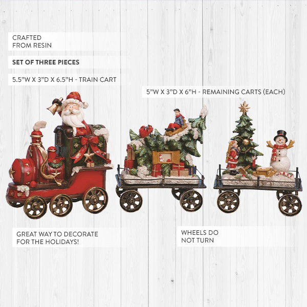 3 Piece Holiday Train Set