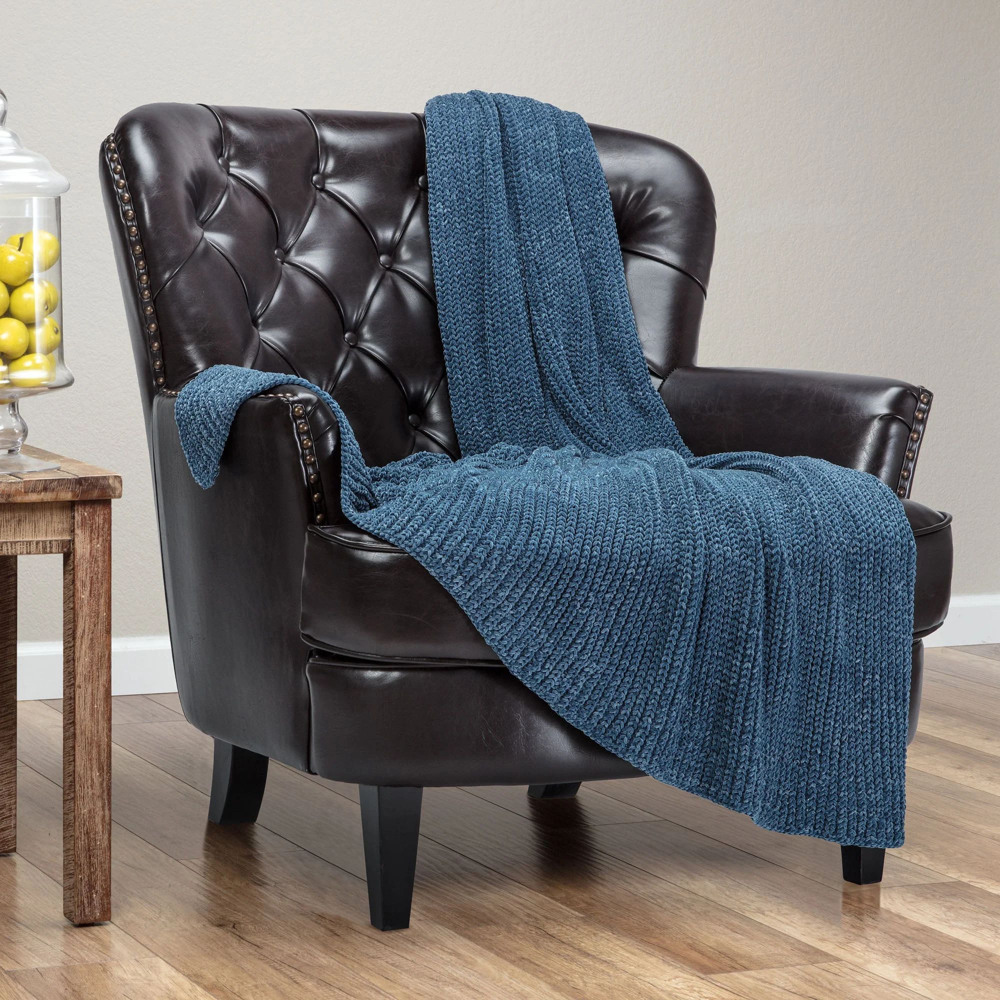 Knit Chenille Throw Blanket