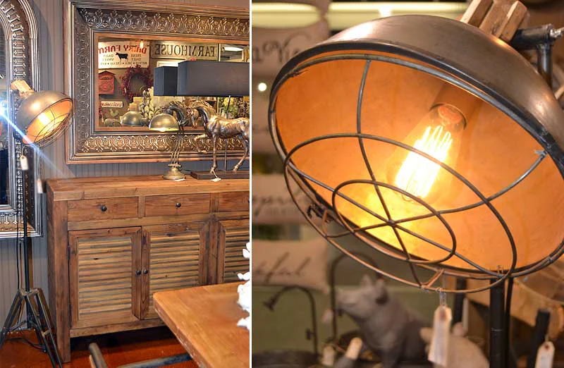 Vintage Metal Tripod Lamp