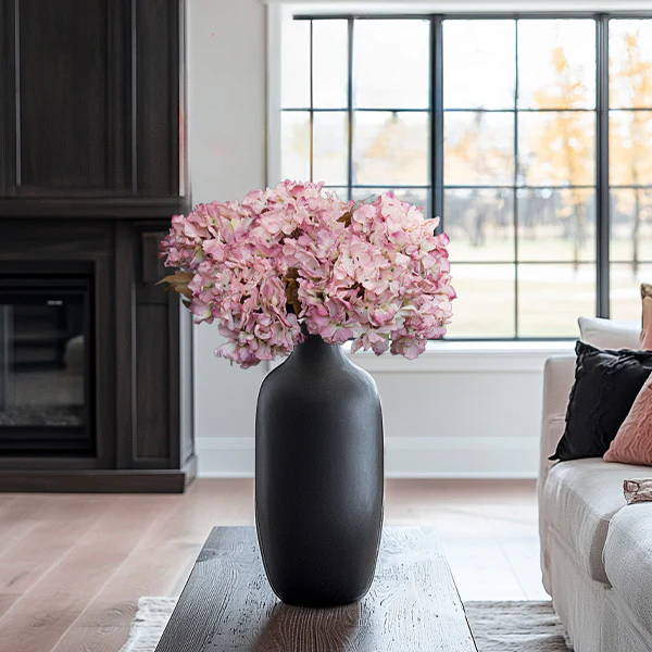 Lifelike Mauve Hydrangea Spray, Set of 4 Stems