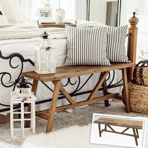 Wooden Bench | Rustic Farmhouse