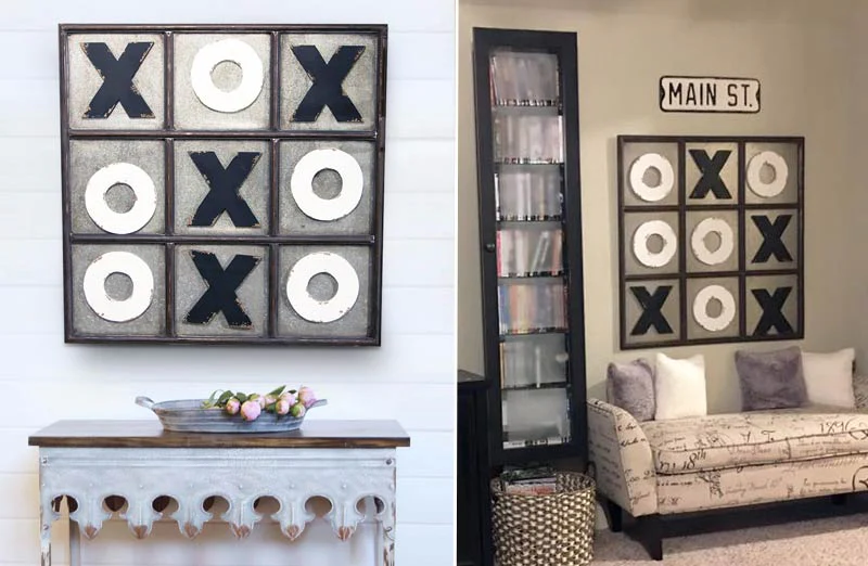 HUGE Tic Tac Toe Wall Decor