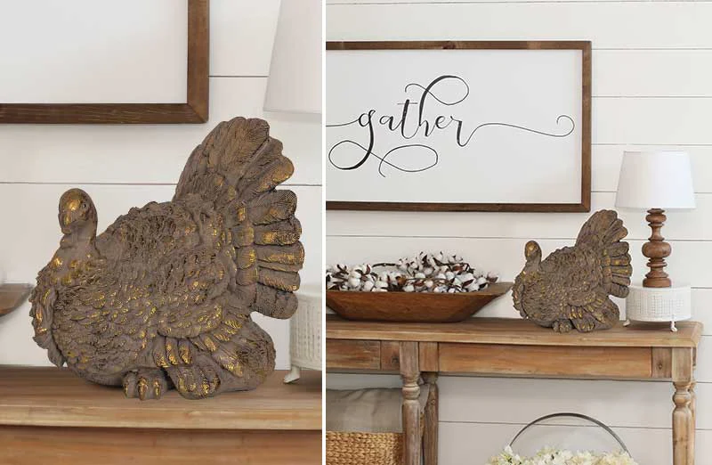 Antiqued Sitting Turkey