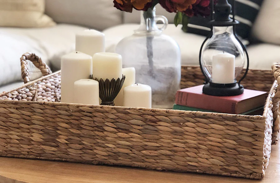 HUGE Square Hyacinth Tray with Handle