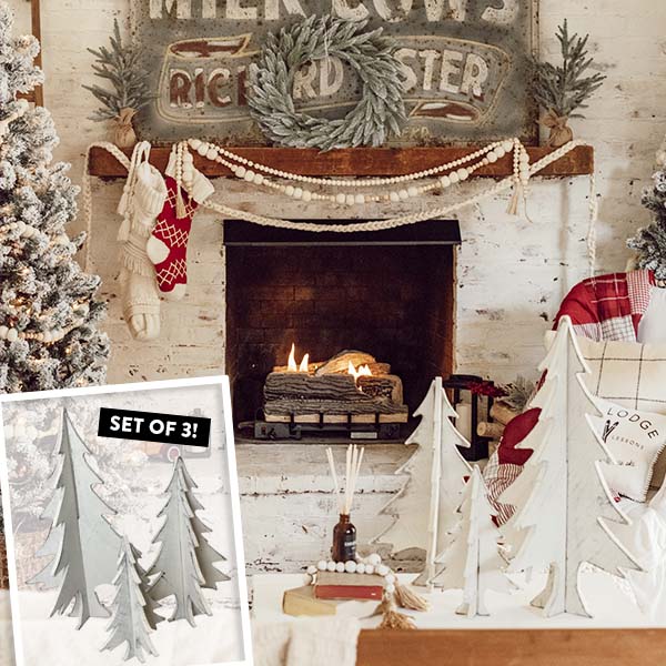 HUGE 3D Wooden Trees, Set of 3 | Handmade in USA