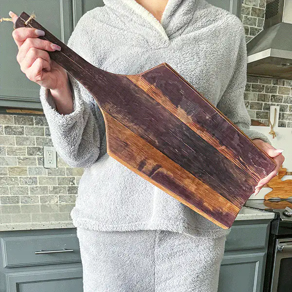 Wine Barrel Wood Charcuterie Board