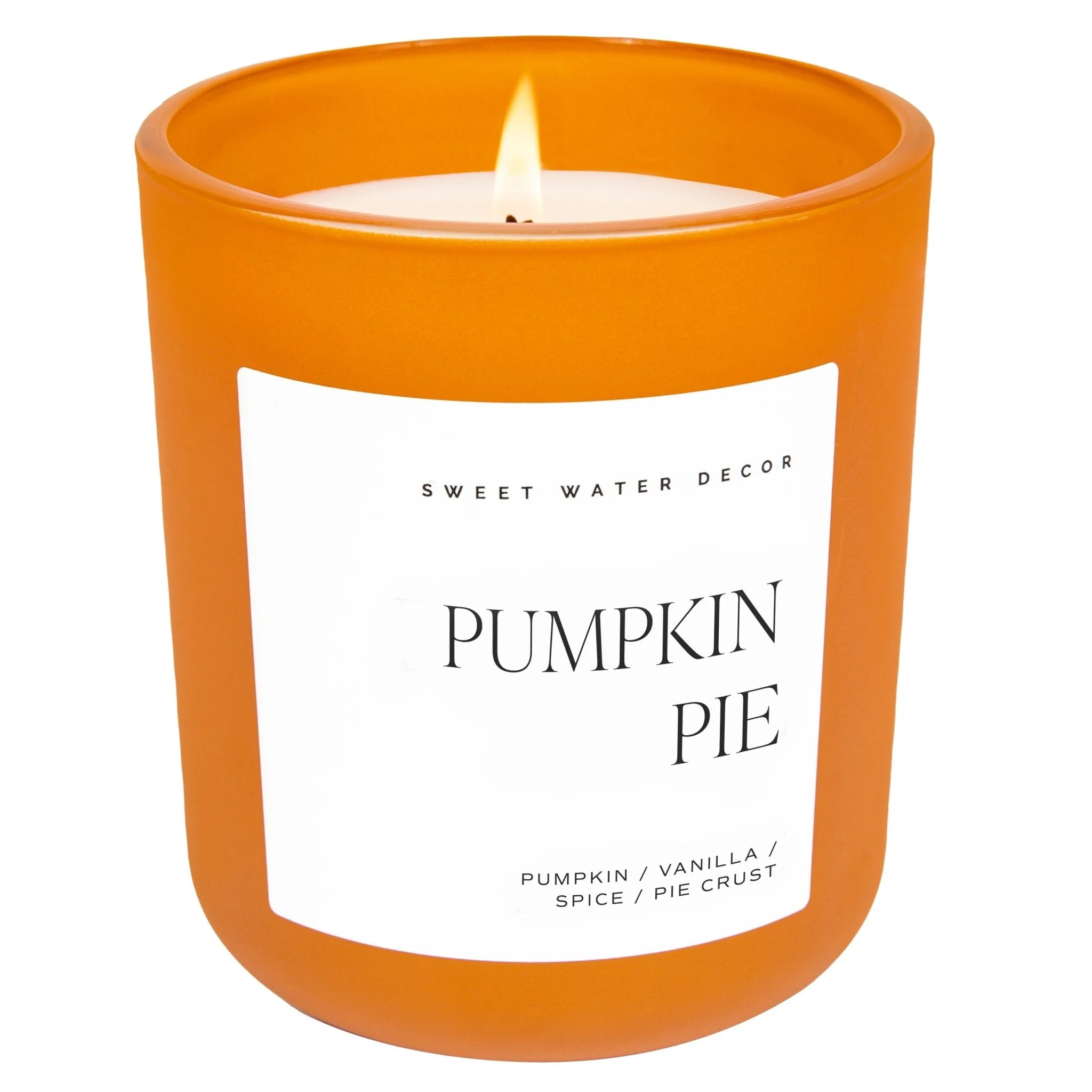 Pumpkin Pie Soy Candle - Orange Matte Jar - 15 oz