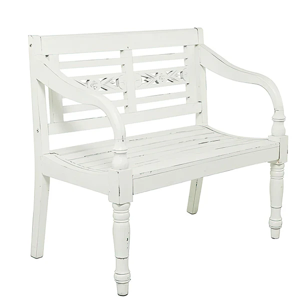 White Wooden Bench