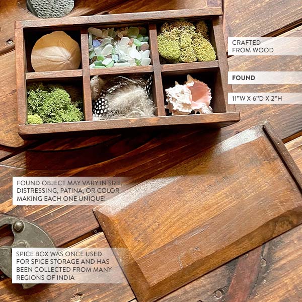 FOUND Assorted Wooden Spice Box