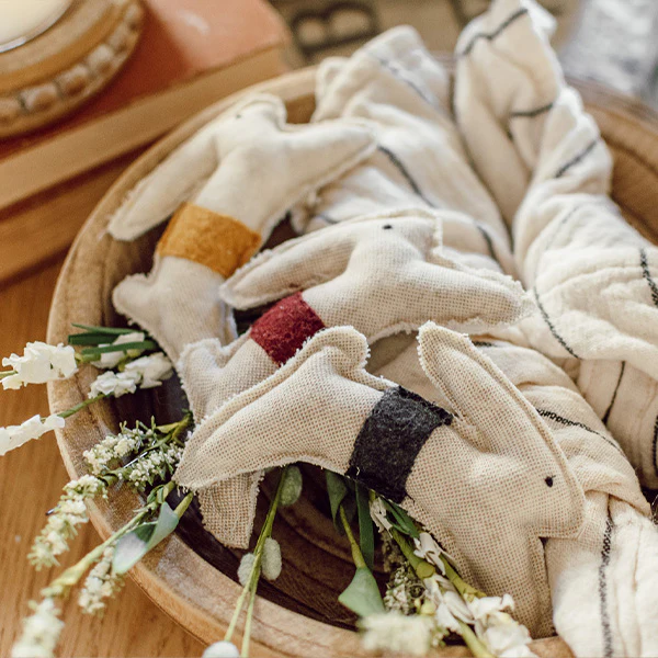 Primitive Leaping Bunny Bowl Fillers, Set of 3