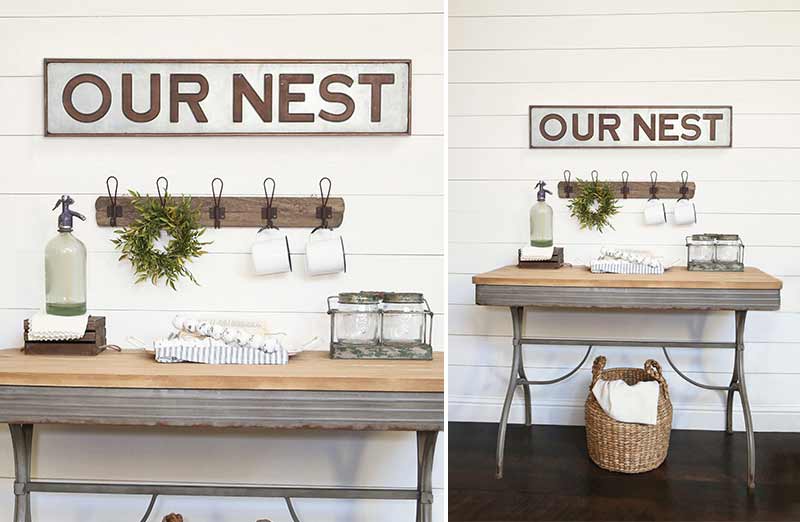 *HUGE* Galvanized Our Nest Sign