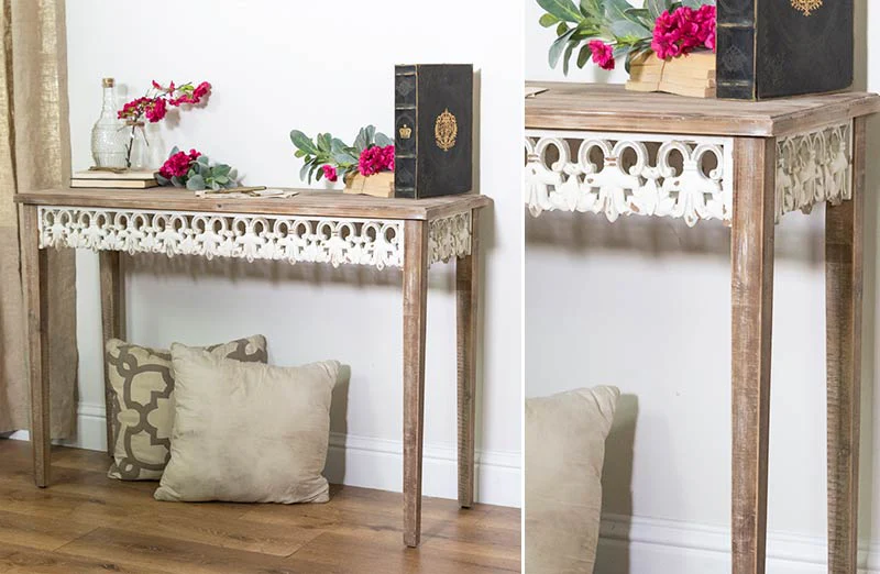 Scalloped Edged Wood Table