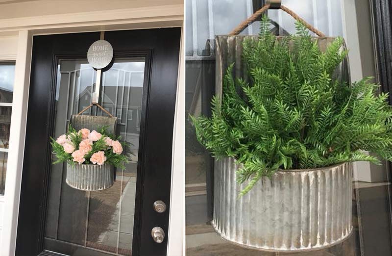 Corrugated Half-Round Metal Wall Bin