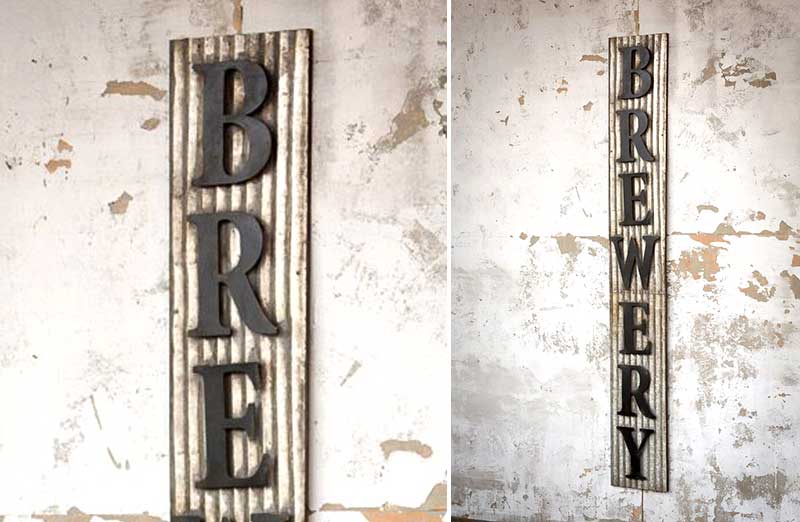 *HUGE* Metal Brewery Sign