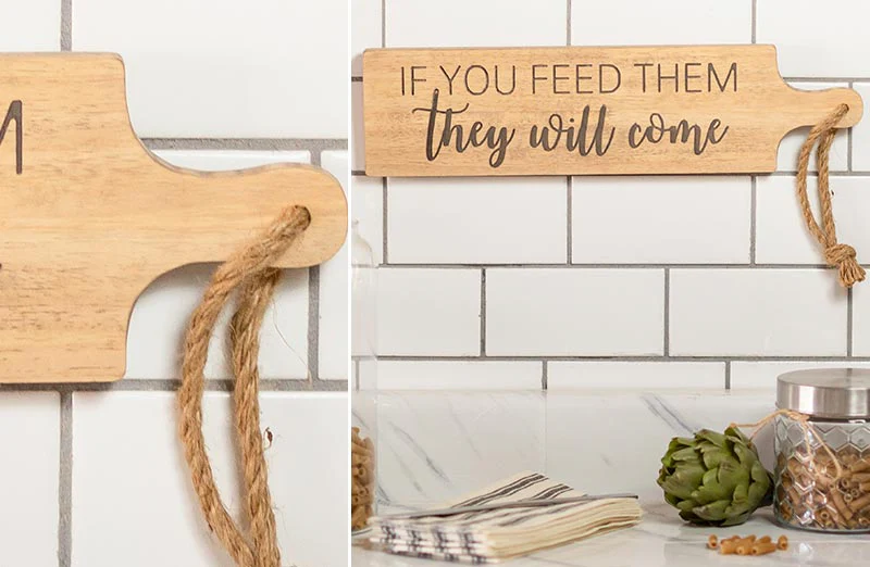 Feed Them Cutting Board Sign