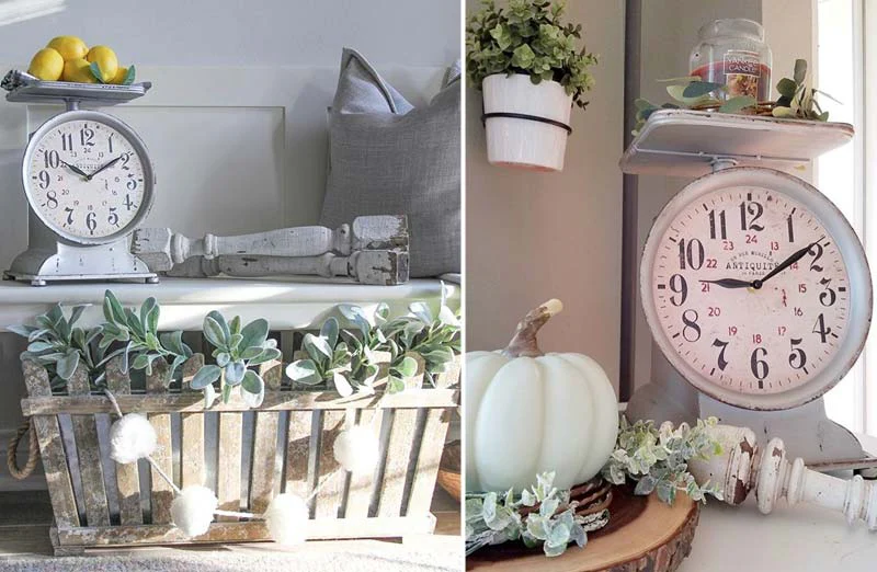 Vintage Grocery Scale Clock