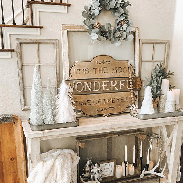 Most Wonderful Time of the Year Rusted Antique Sign