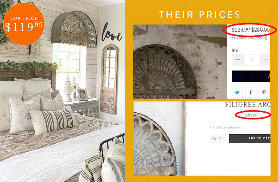 *HUGE* Metal Filigree Arch Relic