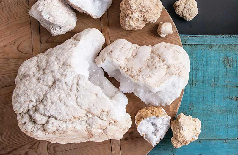 Quartz Split Geode  Set of 2