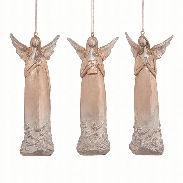 Metallic Angel Ornaments, Set of 3