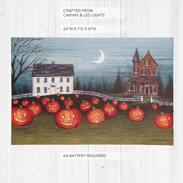 Pumpkin Field LED Wall Decor