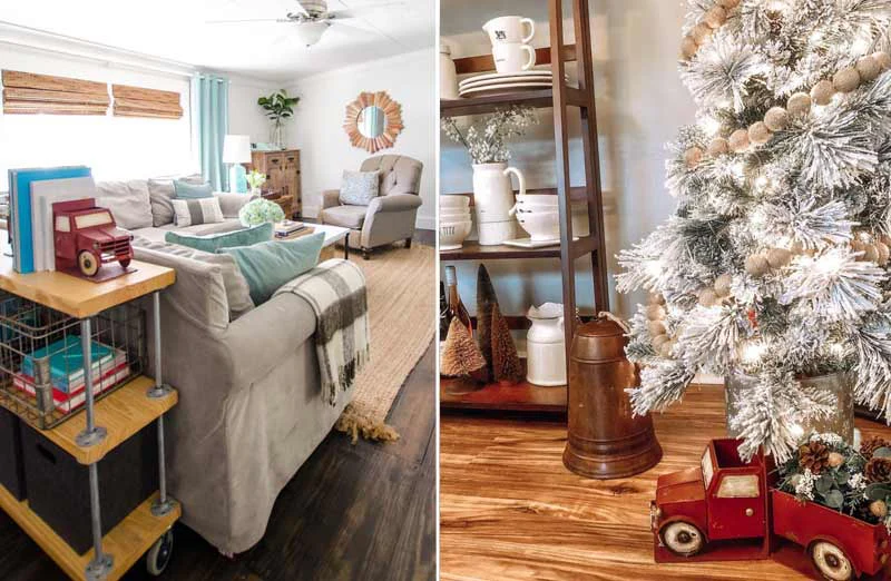 Distressed Red Truck Bookends