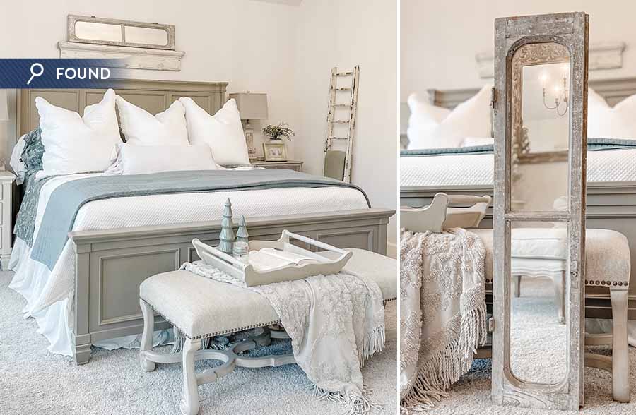 FOUND 1800s Architectural Salvage French Window Mirror