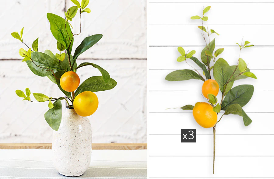 Faux Lemon Spray, Set of 3