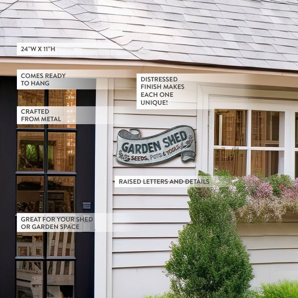 Metal Garden Shed Sign