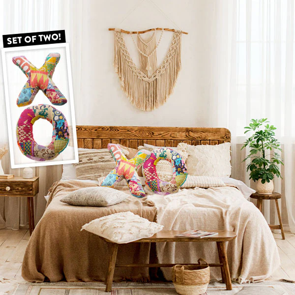 XO Kantha Pillows, Set of 2
