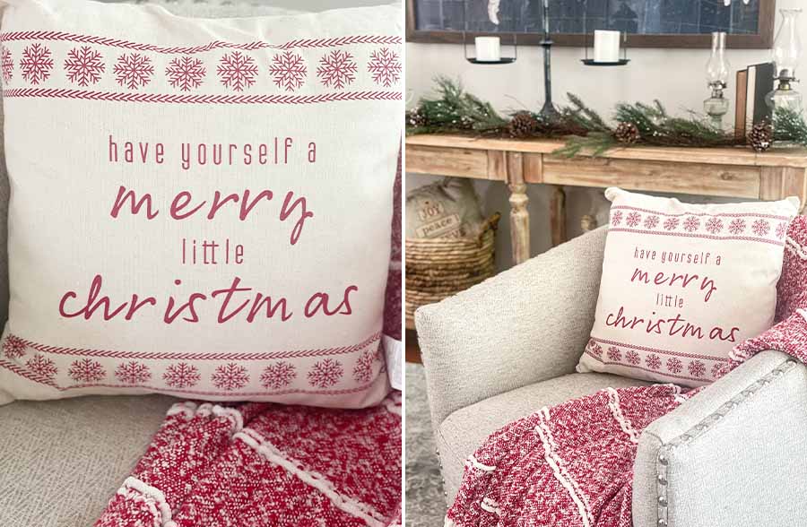 Merry Little Christmas Pillow