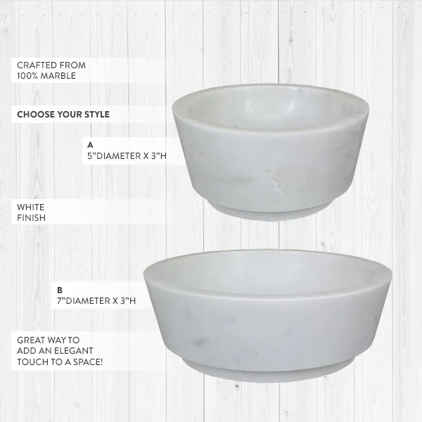 Anita Marble Bowl, Pick Your Size
