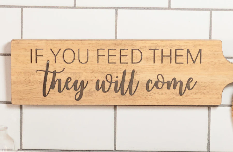 Feed Them Cutting Board Sign