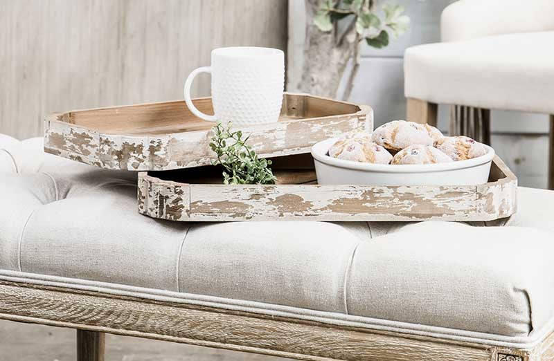 Chippy Wood Trays  Set of 2