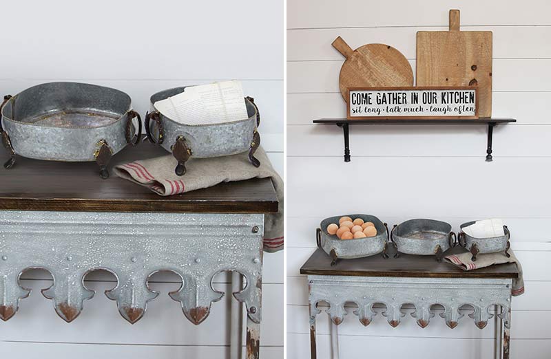 Galvanized Pot Set with Handles