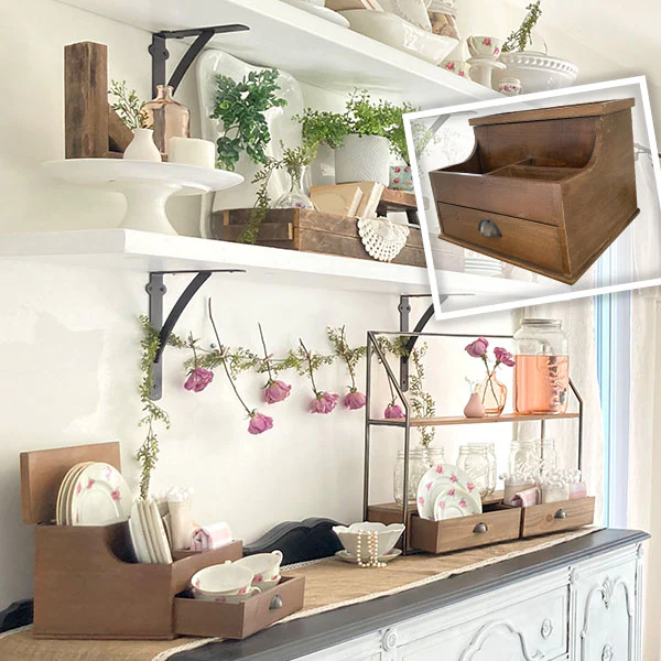 Vintage Inspired Wood Organizer