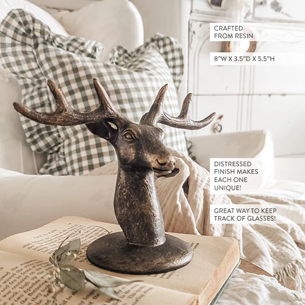 Antique Finish Reindeer Tabletop Decor
