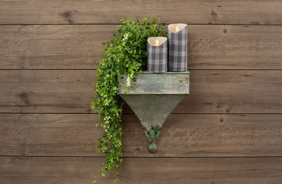 Antique Green Cornice Shelf