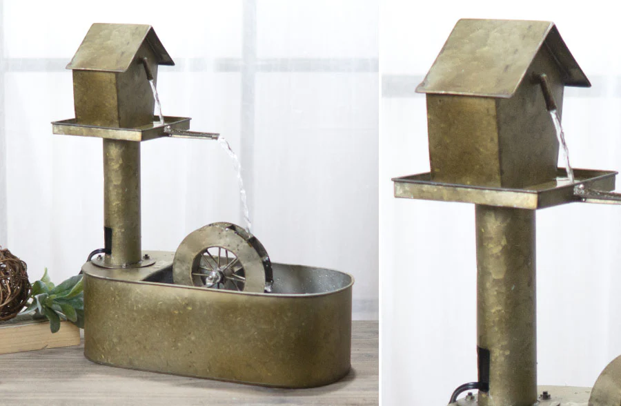Metal Water Wheel Fountain