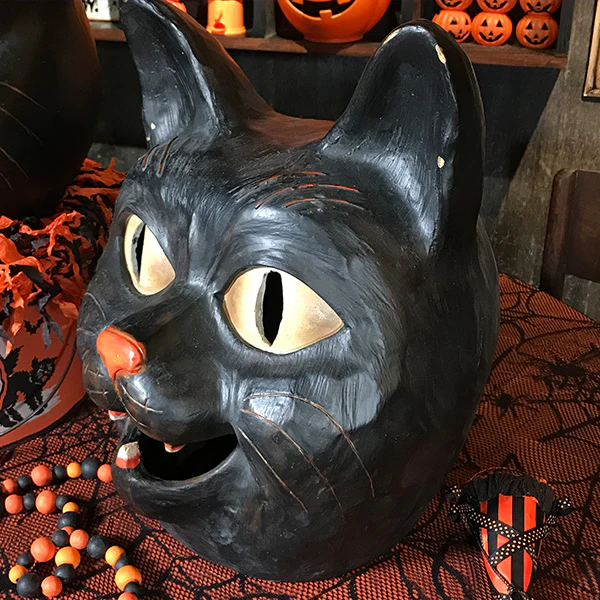 Vintage Inspired Cat Jack-o-lantern, Choose Your Style