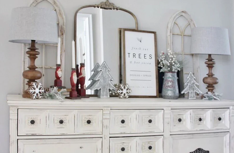 Merry Christmas Galvanized Canister With Handle