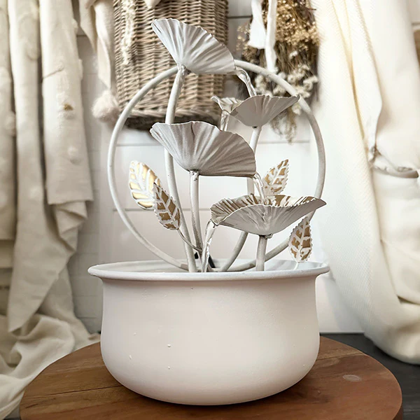 Tabletop Leaf Waterfall Fountain