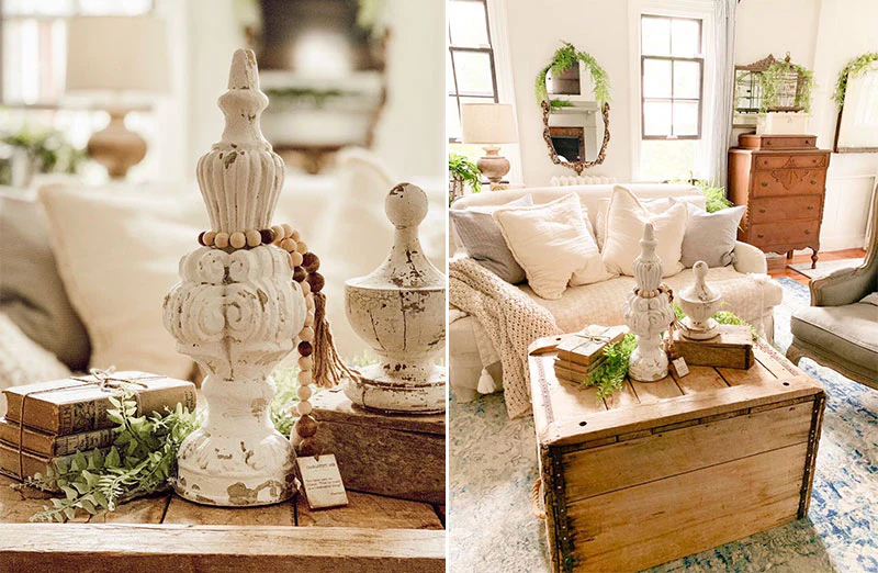 Chippy Distressed Finial