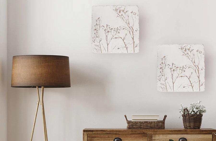 Pressed Flower Plaque, Set of 2