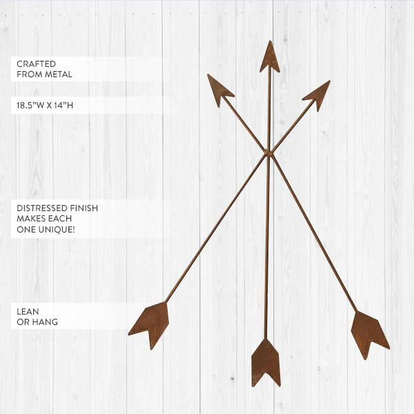 Rustic Metal Arrows Wall Décor