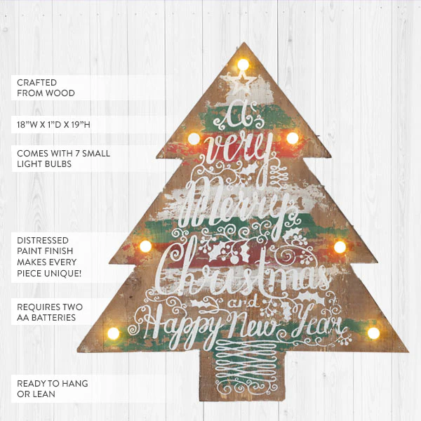 Distressed Christmas and New Year Marquee Sign