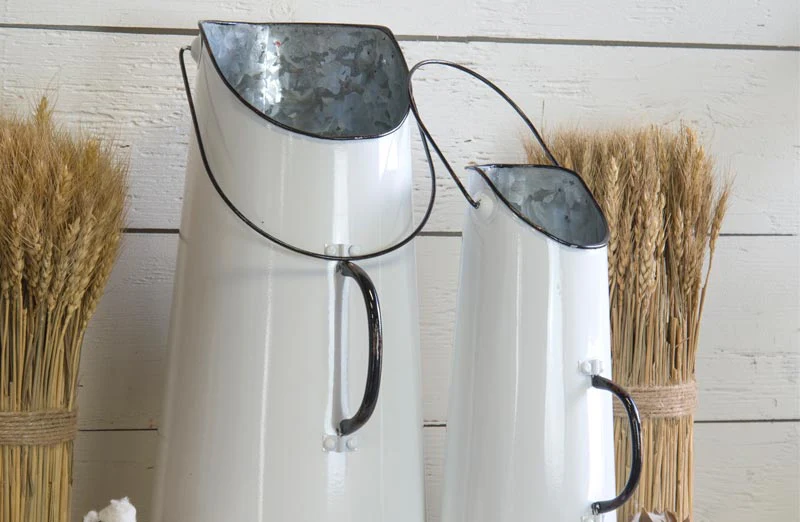 Enamel Grain Scoop  Set of 2