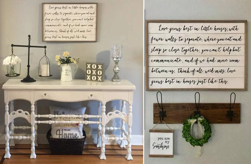 Wood Love Grows Sign