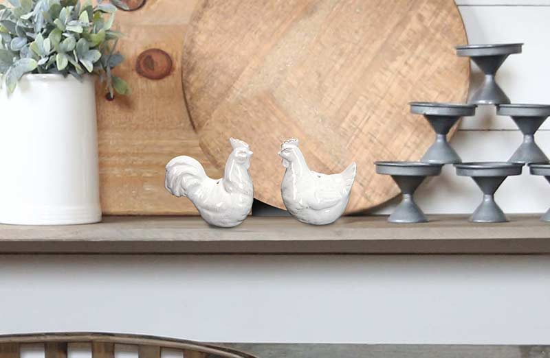 Rooster and Hen Salt & Pepper Shakers