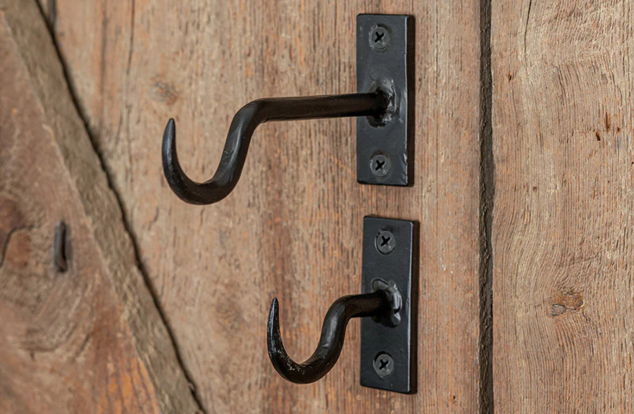 Cast Iron Hooks, Set of Two